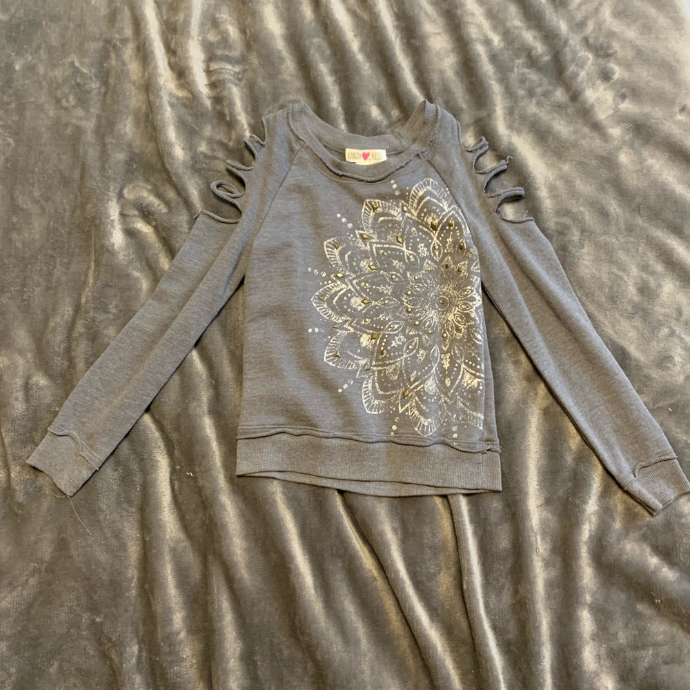 Kandy Kiss long sleeve ripped tee